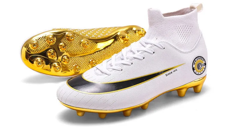 New High-Top Soccer Cleats for Adult and Kids, Training