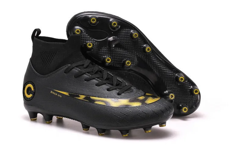 New High-Top Soccer Cleats for Adult and Kids, Training