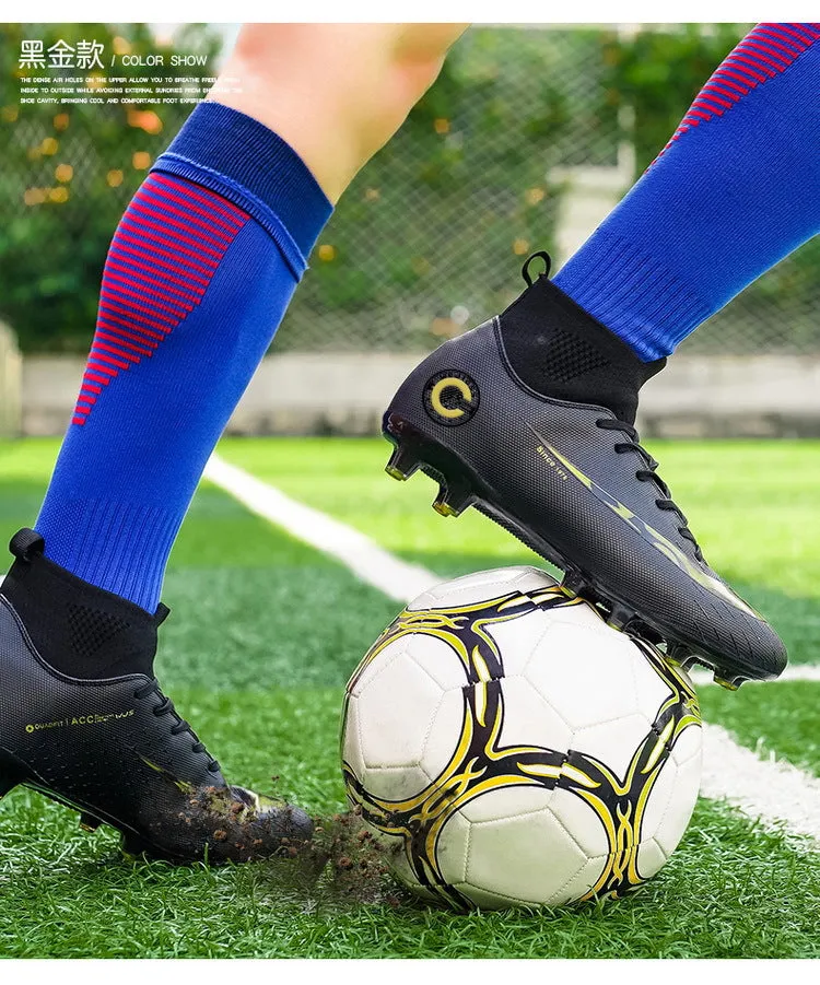 New High-Top Soccer Cleats for Adult and Kids, Training