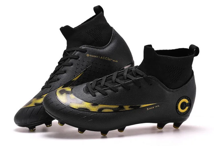 New High-Top Soccer Cleats for Adult and Kids, Training