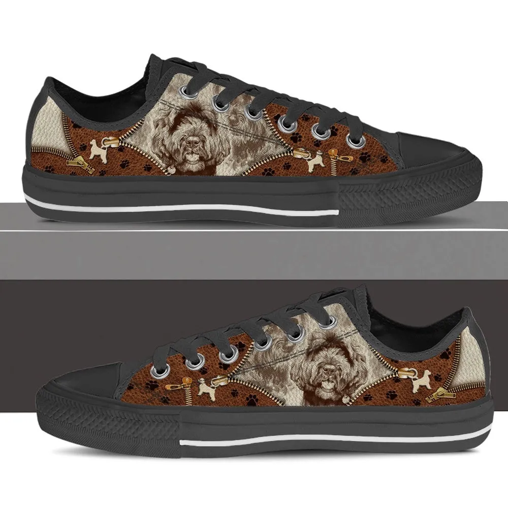 Portuguese Water Dog Low Top Shoes - Low Top Sneaker - Dog Walking Shoes Men Women, Dog Printed Shoes, Canvas Shoes For Men, Women