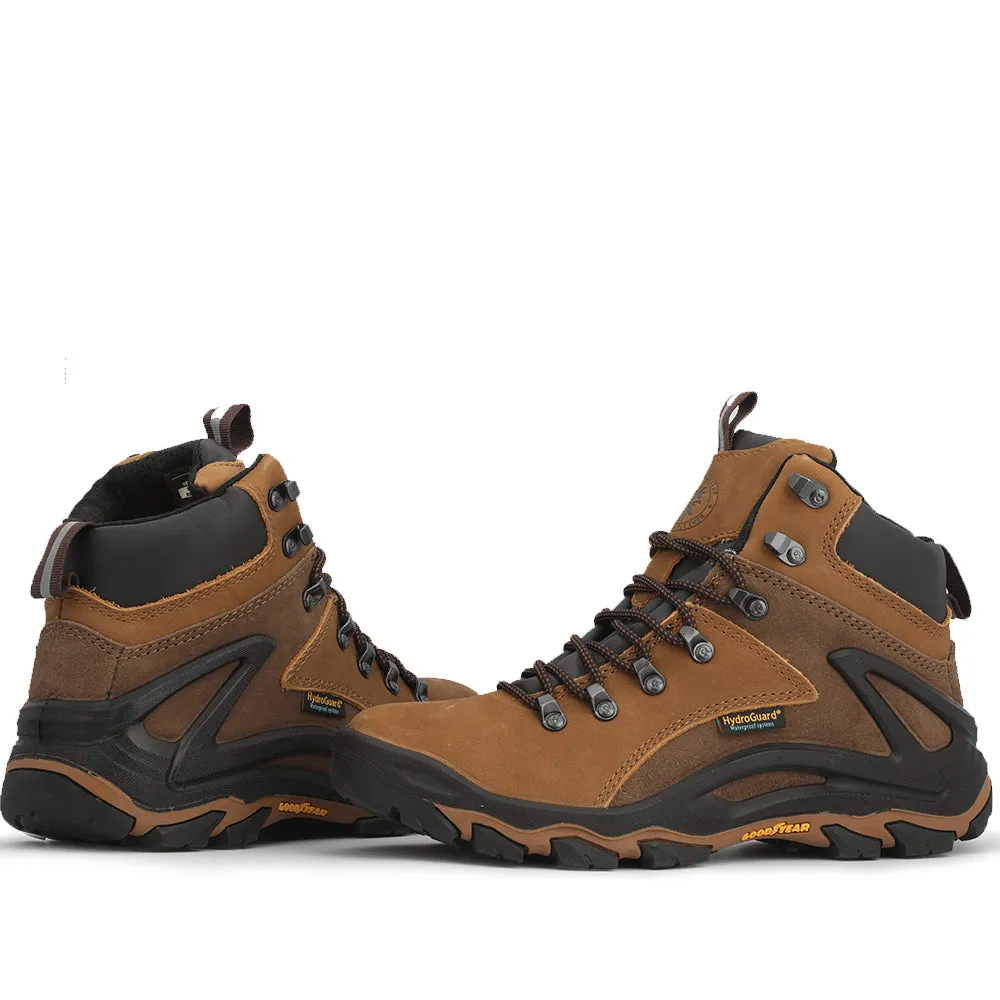 ROCKROOSTER Farland Brown 6 Inch Waterproof hiking shoes KS257