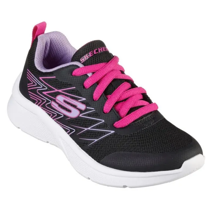 Skechers Kids Microspec - Bright Runner Lace Up Black