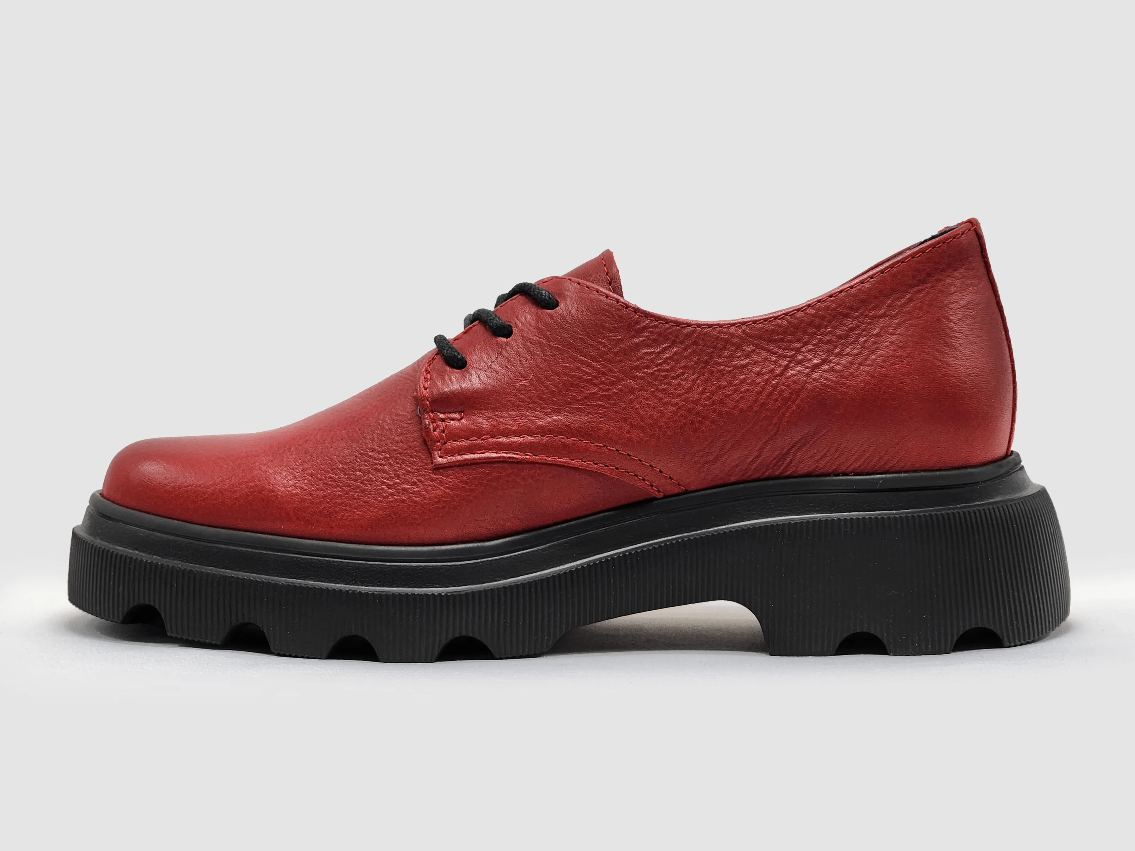 Women's Modern Low-Top Leather Shoes - Red