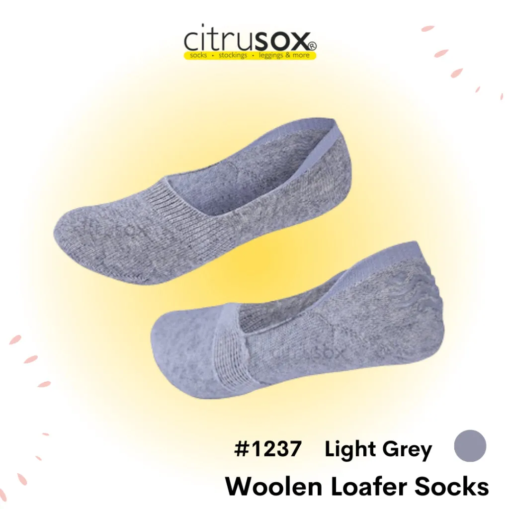 Woolen Loafer Socks with Non-slip Heel